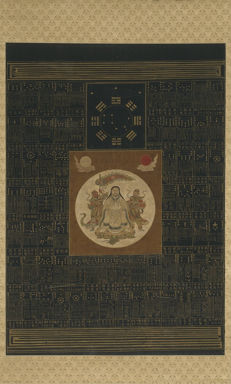 Zhenwu met de Acht Trigrammen, de Noordelijke Dipper en Talismanen, Qing dynastie door Chinese School