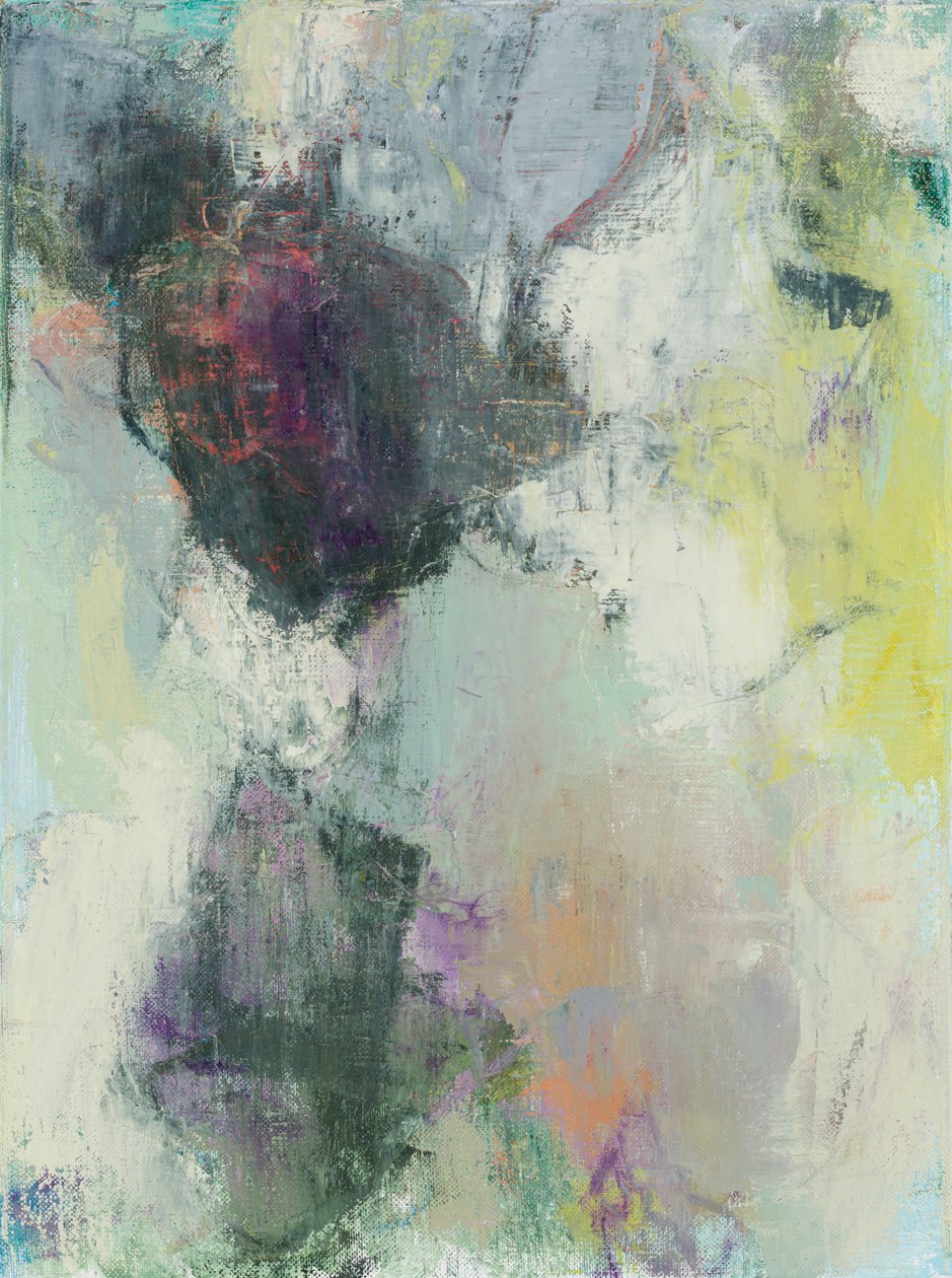 Abstracte compositie, 2020,Heide-serie, olieverf op doek door Ching Fun Tso