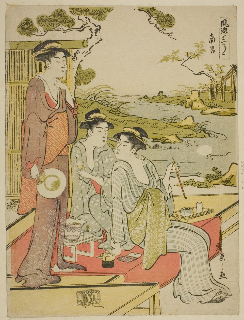 De achtste maand (Nanryo), uit de serie een Kalender van Elegantie (Furyu junikagetsu) door Chobunsai Eishi