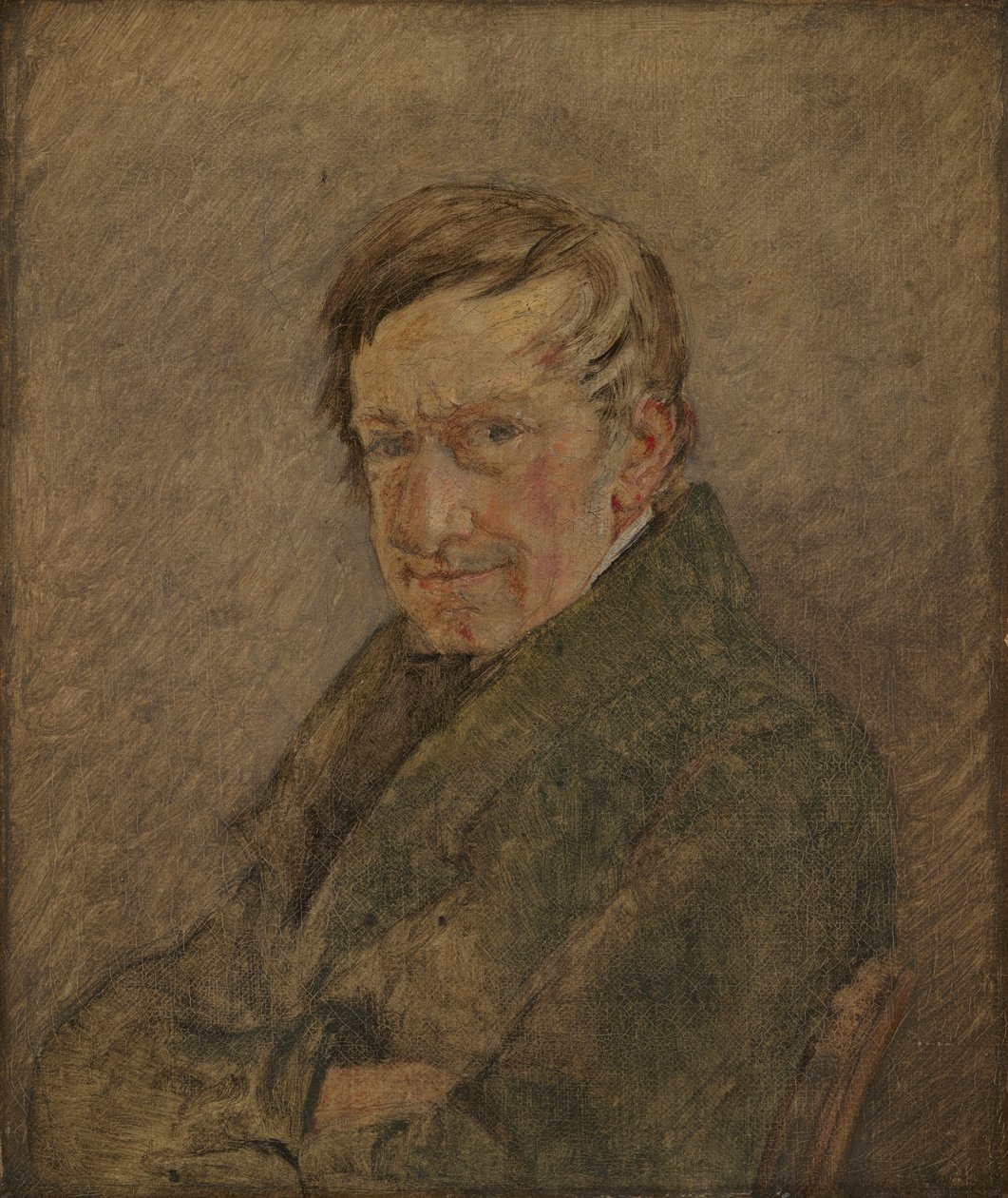 Portret van de dierenschilder C.D. Gebauer door Christen Købke