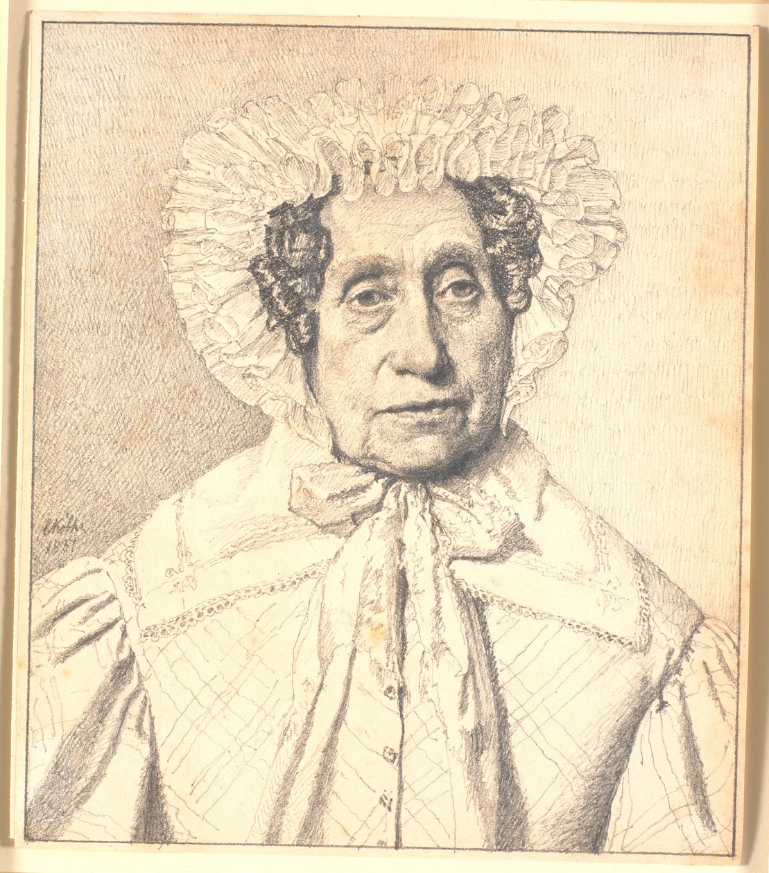 Portret van Maren Krohn, geboren Rasmussen door Christen Købke