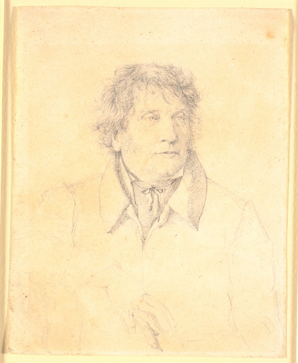 Portret van de vader, bakker P.B. Købke door Christen Købke