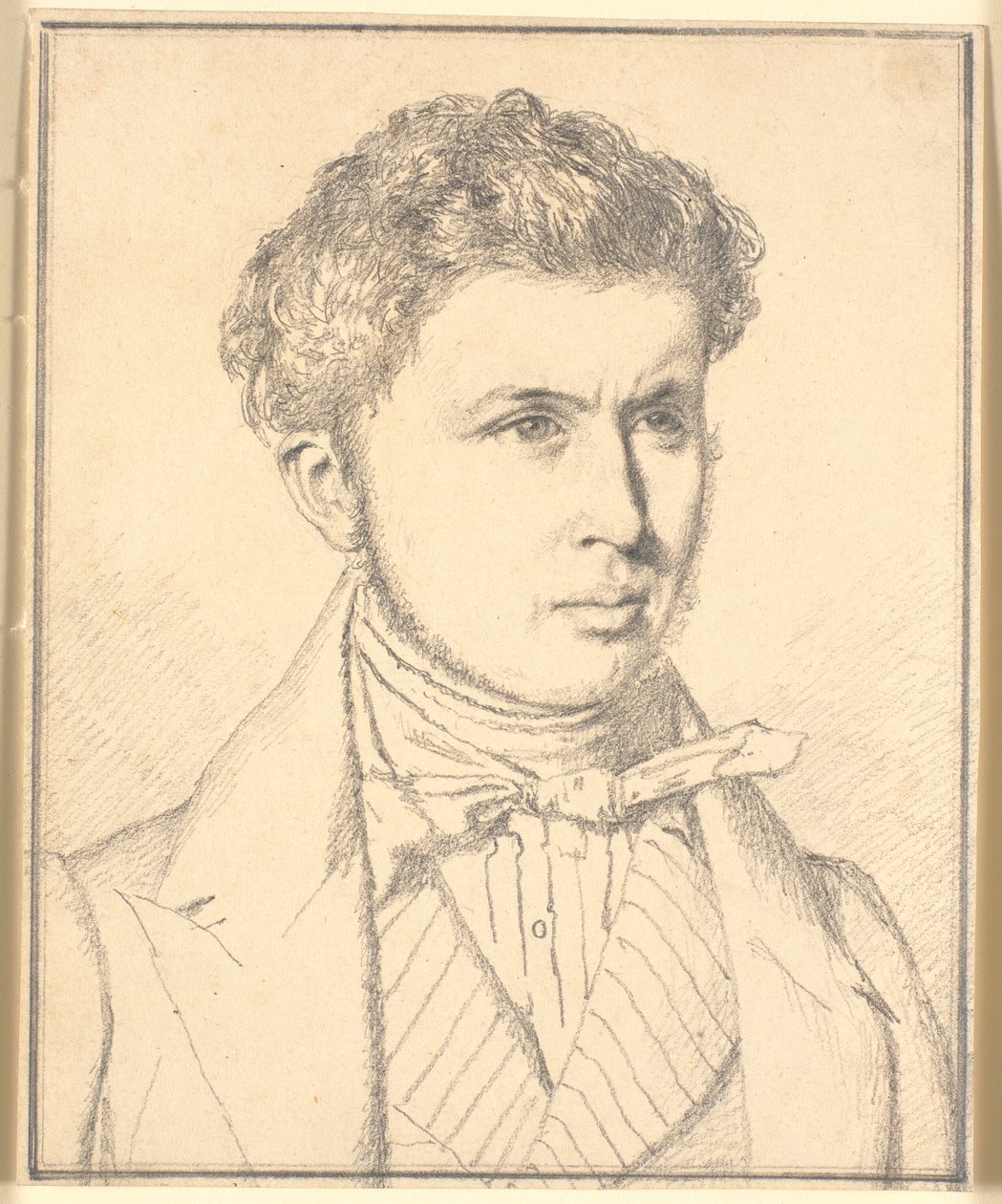 Portret van de broer van de kunstenaar, H.P.N.Købke (1812-39) door Christen Købke