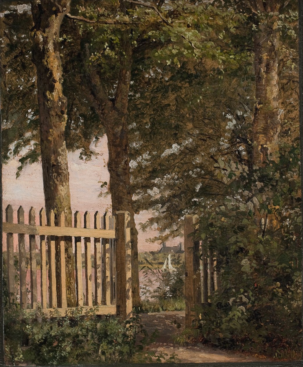De Tuinpoort van het Huis van de Kunstenaar aan Blegdammen door Christen Købke