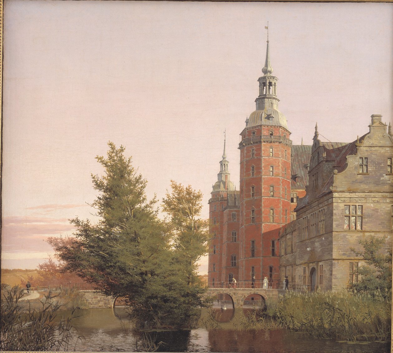 Kasteel Frederiksborg gezien vanuit het noordwesten door Christen Købke