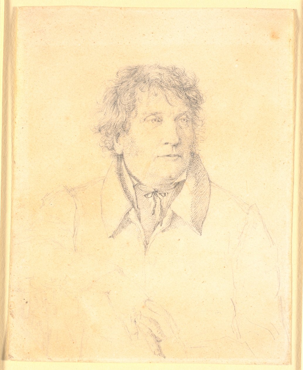 Portret van de vader, bakker P.B. Købke door Christen Købke
