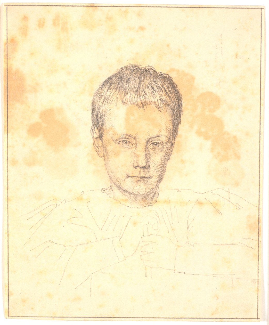 Portret van de latere bisschop Joh. Clausen als kind door Christen Købke