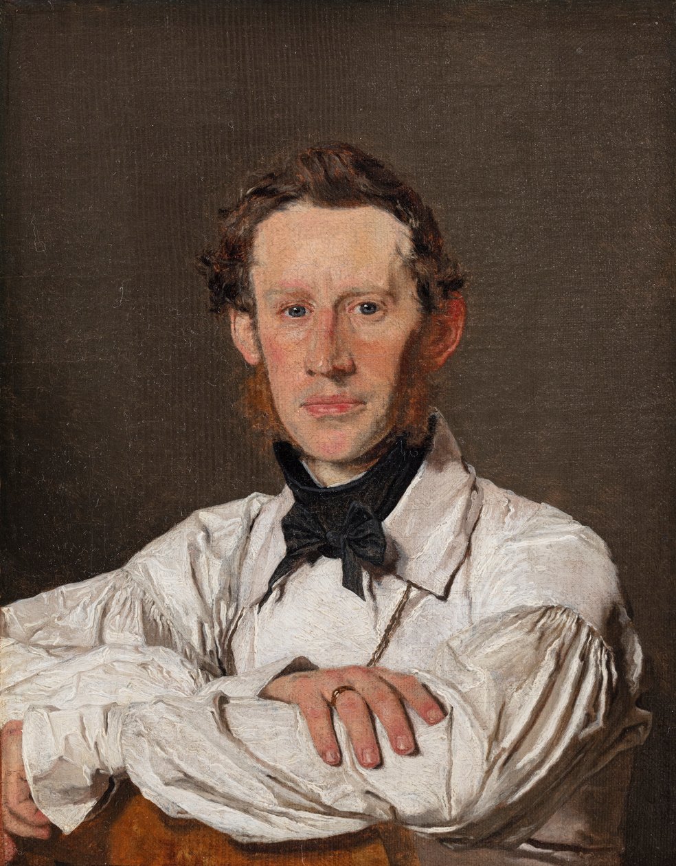 Portret van de dierenschilder Christian Holm door Christen Købke