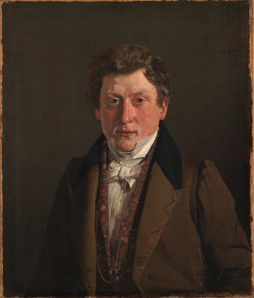 Portret van de Neef en Zwager van de Kunstenaar, de Kruidenier Christian Petersen door Christen Købke