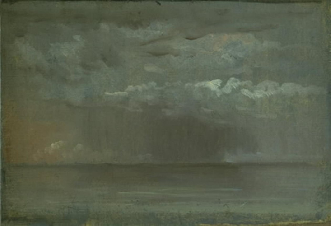 Studie van wolken boven de zee door Christen Købke