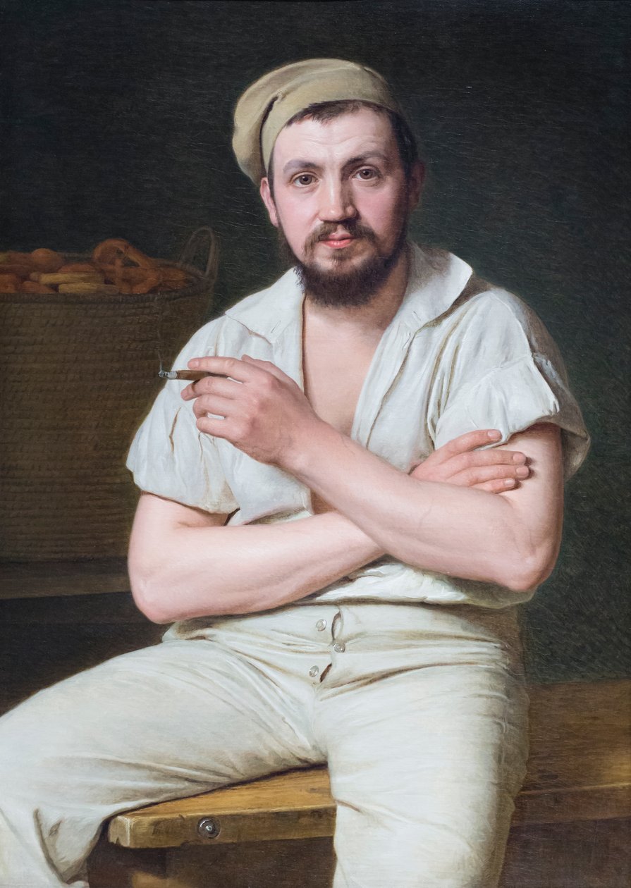 Portret van Wilhelm Bendz, circa 1830 door Christen Schjellerup Kobke