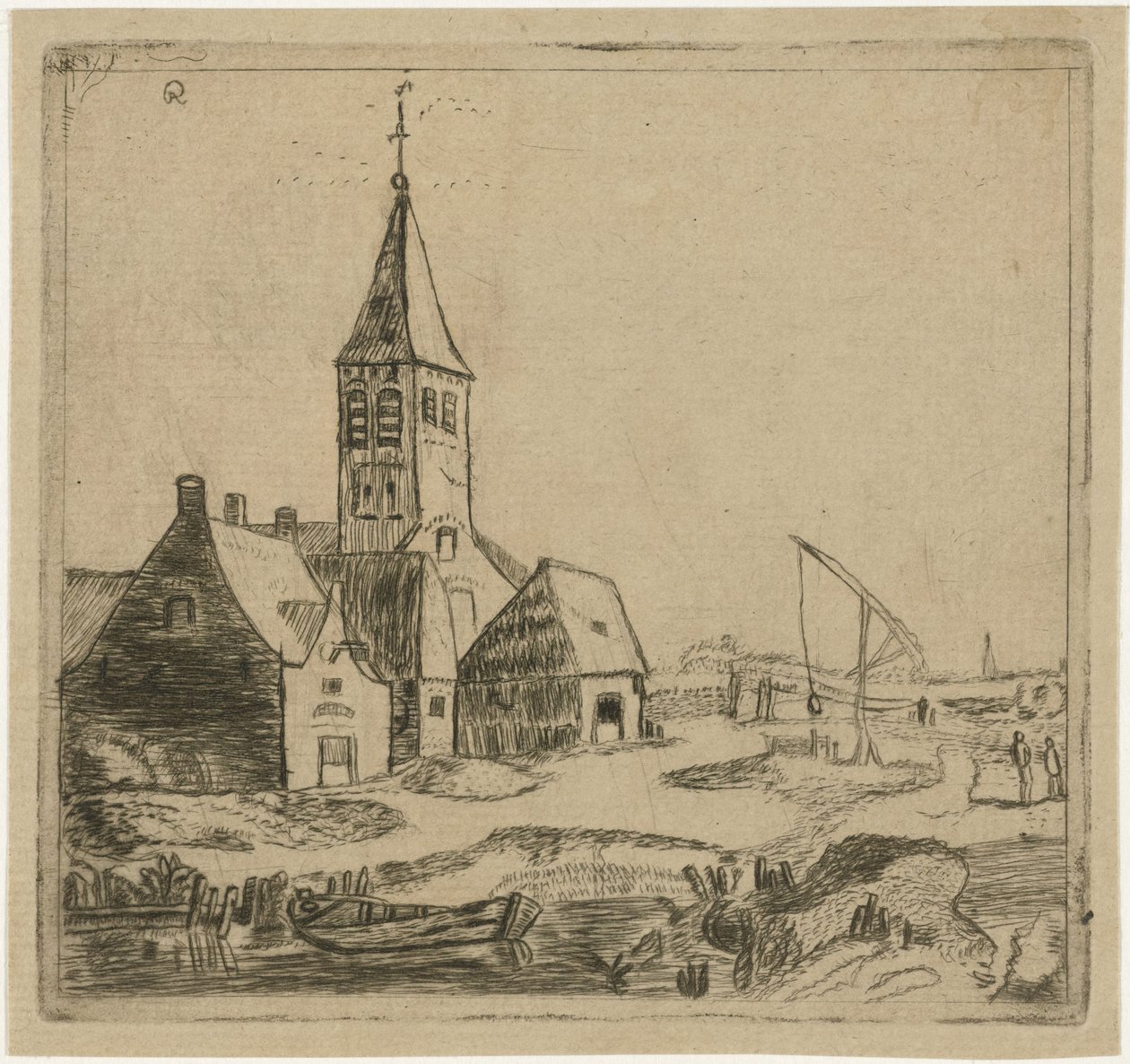 Dorpskerk door Christiaan Friedrich Ruppe