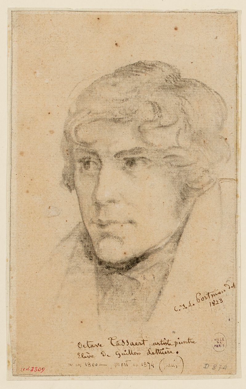 Portret van Octave Tassaert door Christiaan Julius Lodewijk Portman