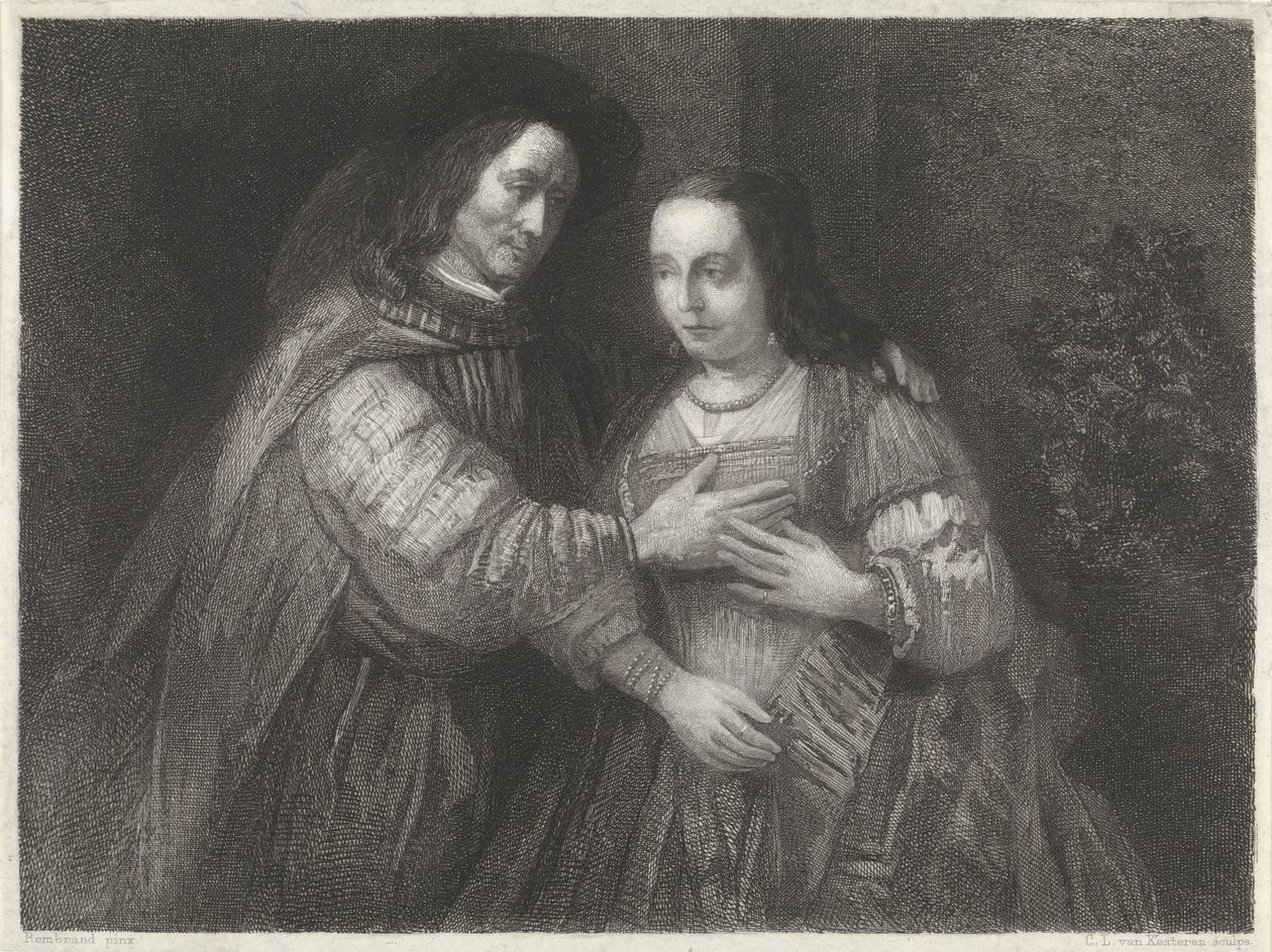 Portret van een paar als Oud-Testamentische figuren, genaamd 