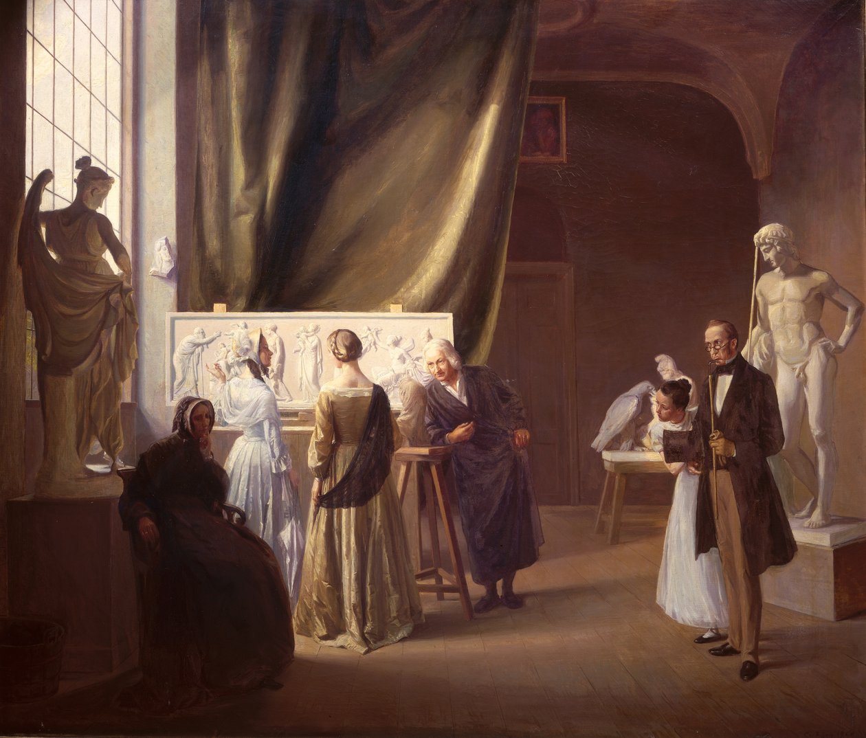 Het Atelier van Bertel Thorvaldsen (1770-1844) 1899 door Christian Bang