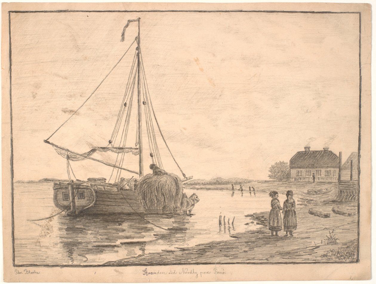 Stranden bij Nordby op Fanø door Christian Blache