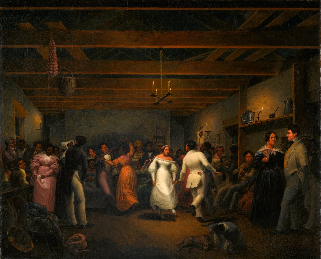Keukenbal in White Sulphur Springs, Virginia, 1838 door Christian Friedrich Mayr
