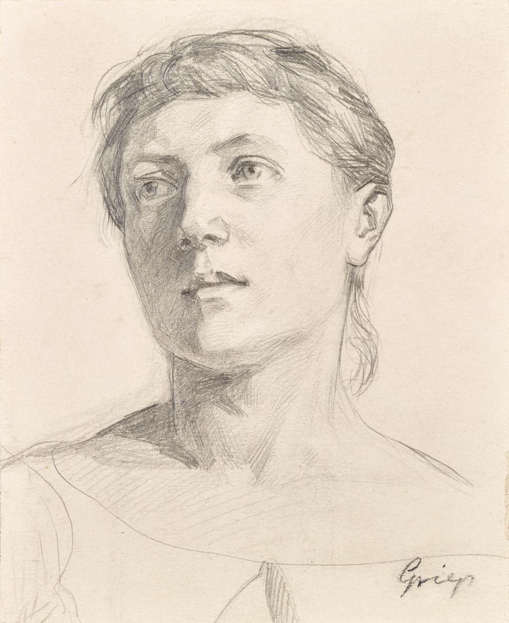 Portret van een meisje door Christian Griepenkerl