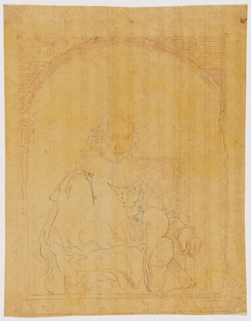 Portret van een man in een leunstoel, uit Collection d