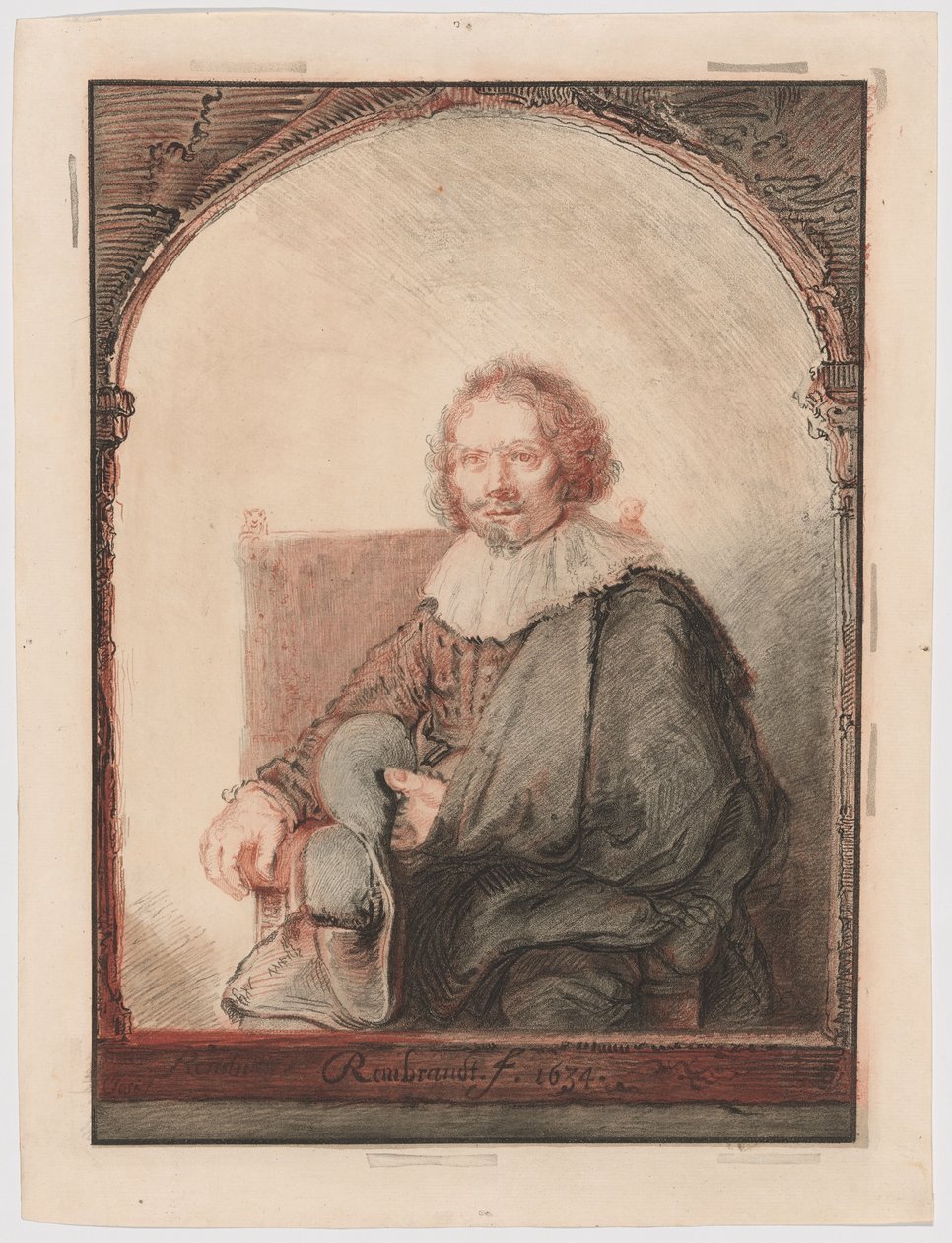 Portret van een man in een leunstoel, uit Collection d