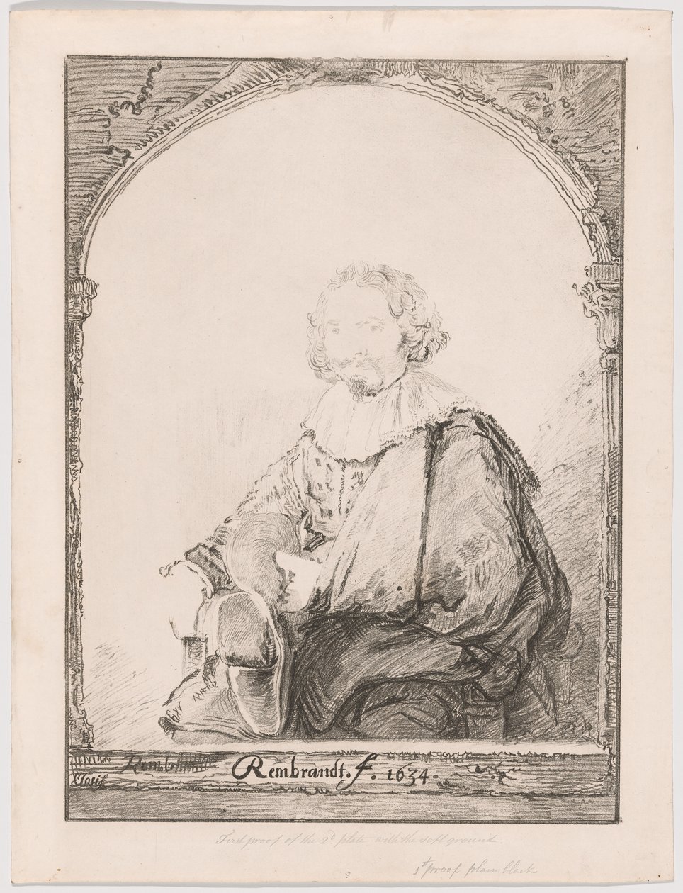 Portret van een man in een leunstoel, uit Collection d