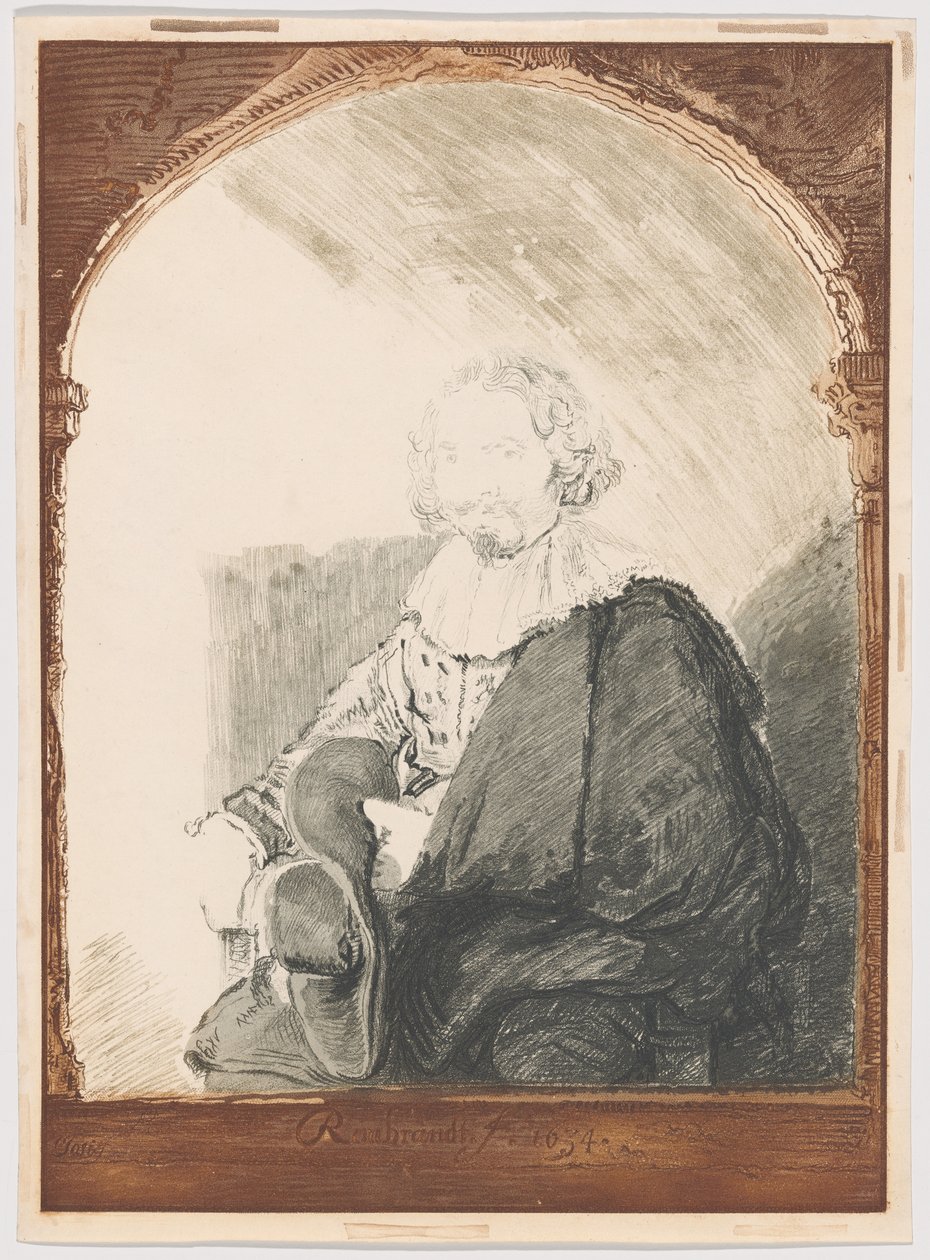 Portret van een man in een leunstoel, uit Collection d