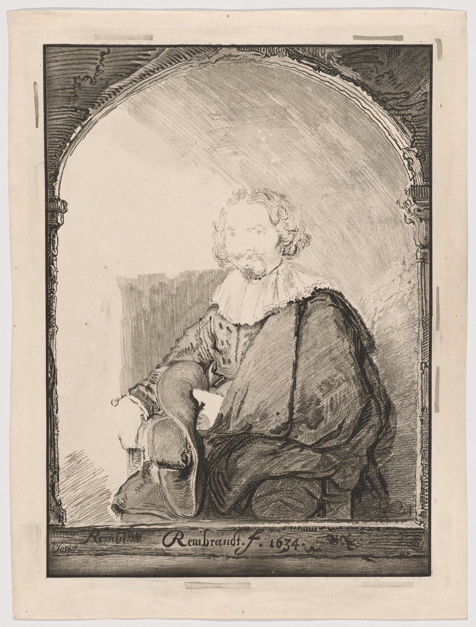 Portret van een man in een leunstoel, uit Collection d