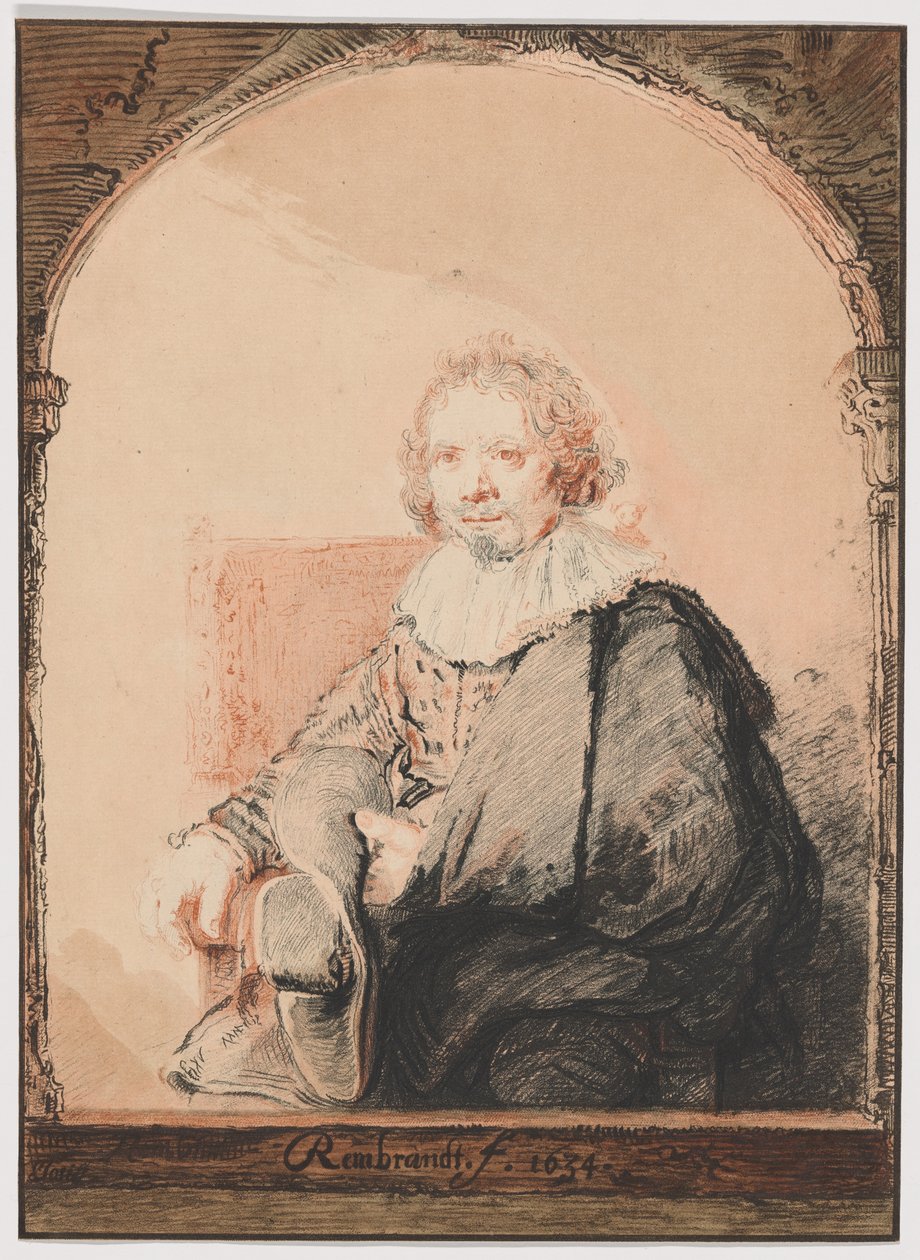 Portret van een man in een leunstoel, uit Collection d