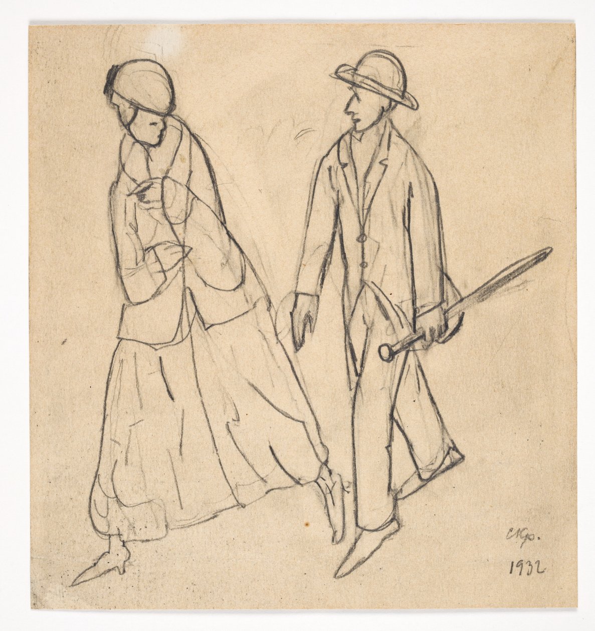 Twee figuren door Christian Kongstad Petersen