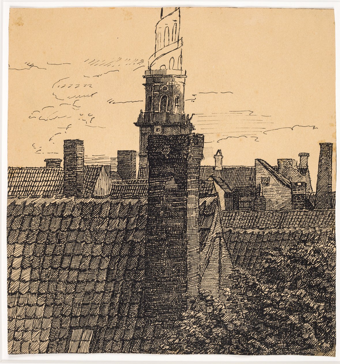 Uitzicht over daken richting Frelsers Kerk door Christian Kongstad Petersen