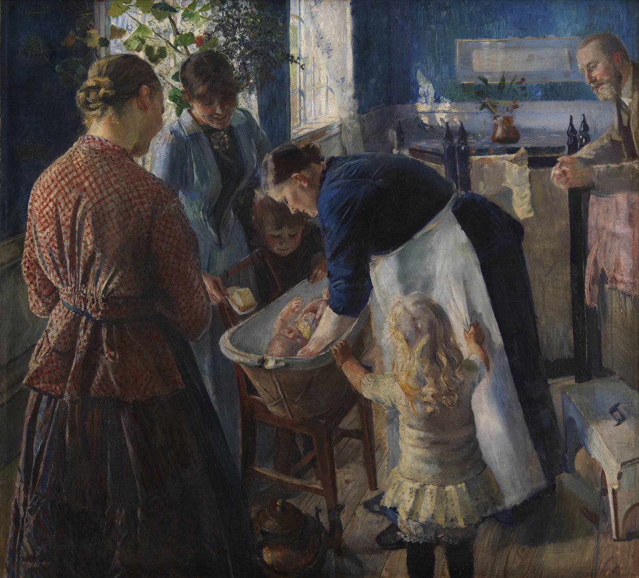 In de badkuip door Christian Krohg