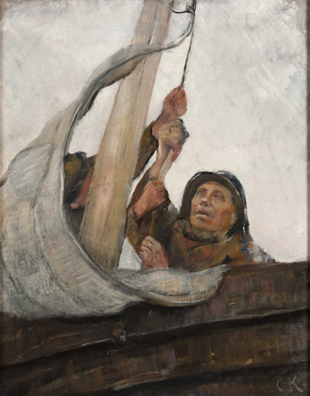 De zeilen hijsen door Christian Krohg