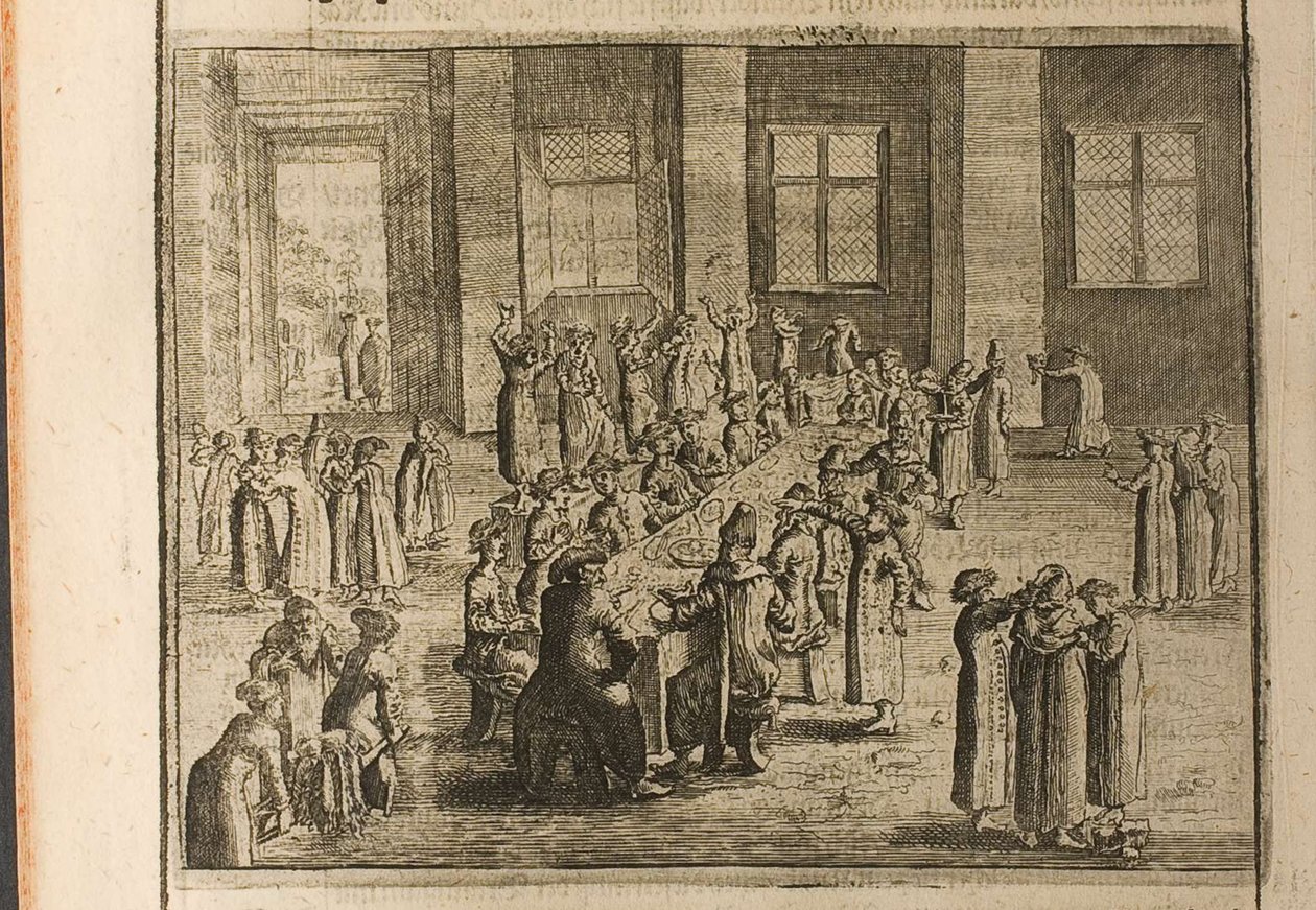 De bruiloft Illustratie uit Reizen naar de Grote Hertog van Moskou en de Koning van Perzië door Adam door Christian Lorenzen Rothgiesser