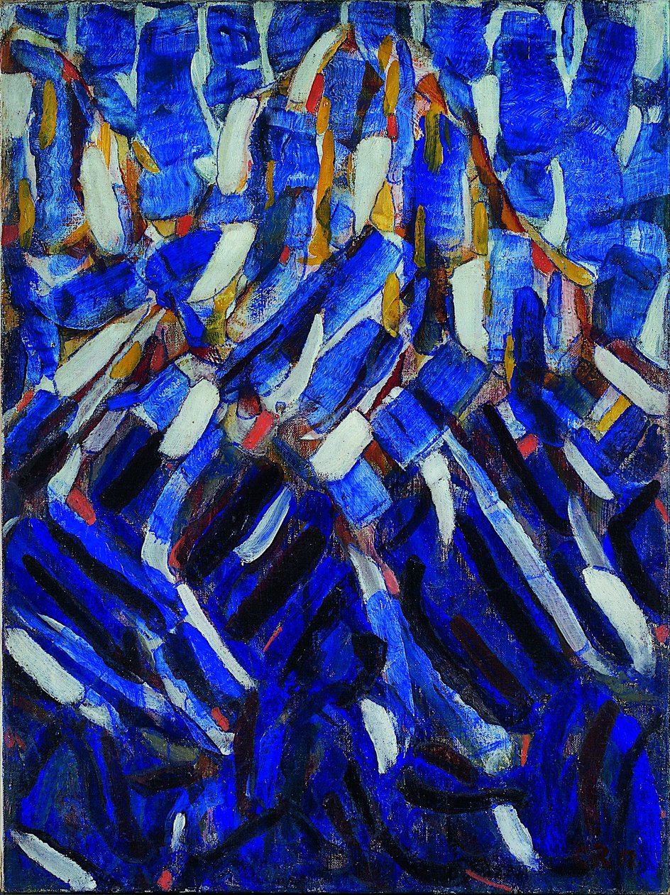 Abstractie (de Blauwe Berg) door Christian Rohlfs