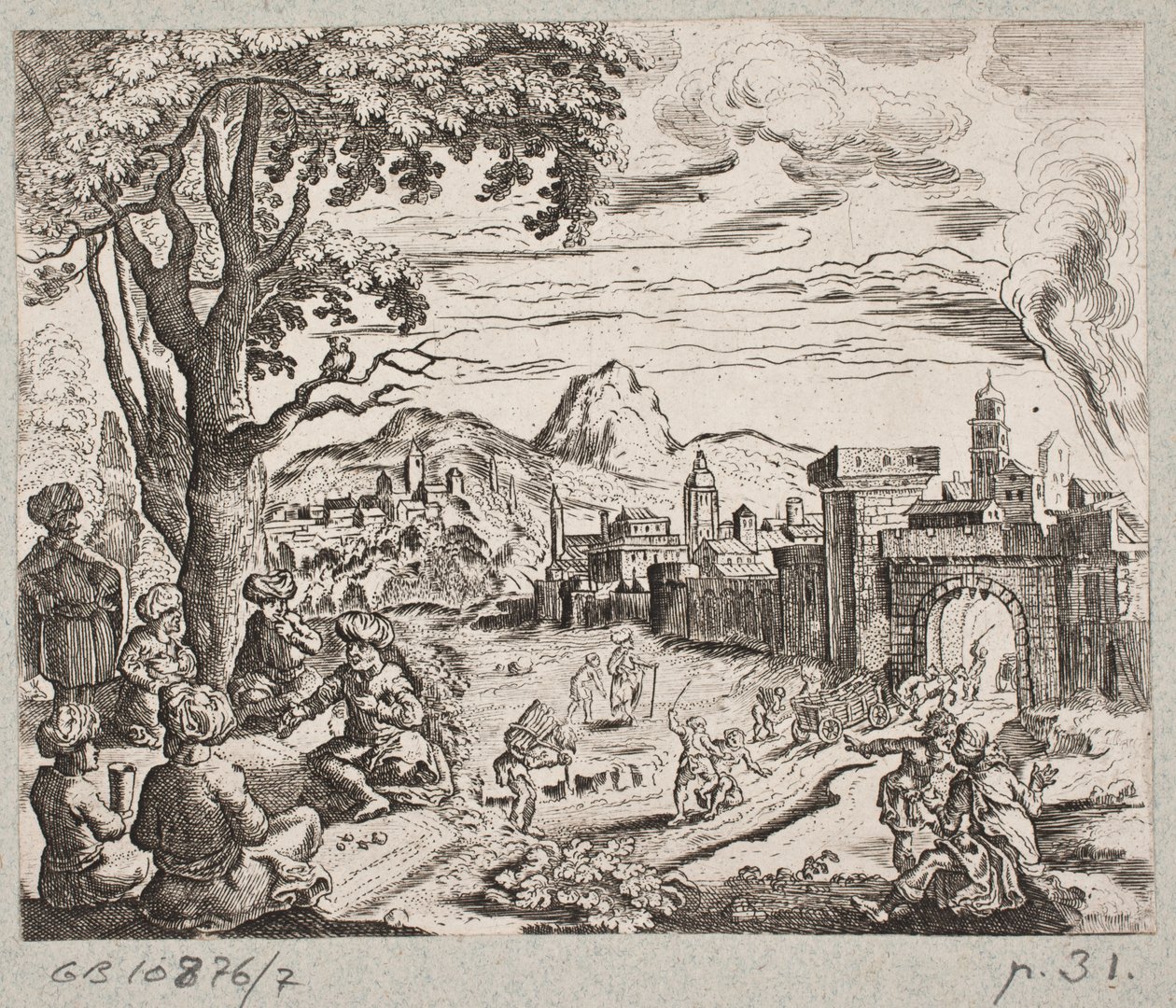 Illustratie voor Adam Olearius, “Persianischer Rosenthal von einem Sinnreichen Poeten Schich Saadi”, Schleswig 1660 door Christian Rothgiesser