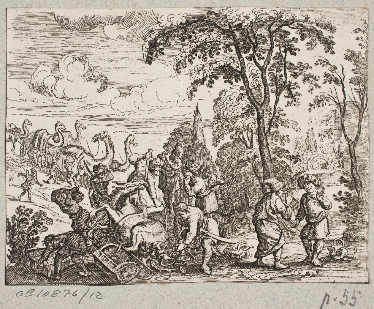 Illustratie voor Adam Olearius, “Persianischer Rosenthal von einem Sinnreichen Poeten Schich Saadi [...]”, Schleswig 1660 door Christian Rothgiesser