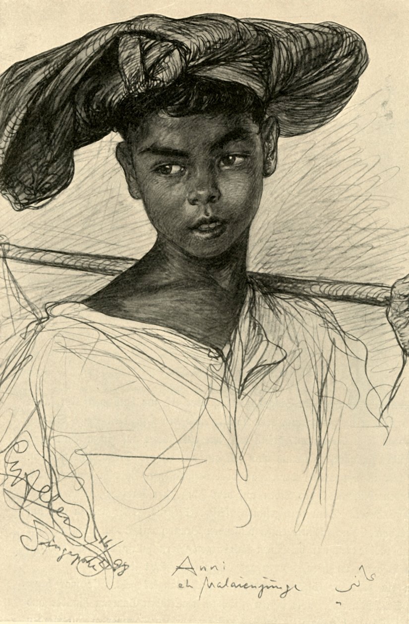 Anni - Maleisische jongen, Singapore door Christian Wilhelm Allers
