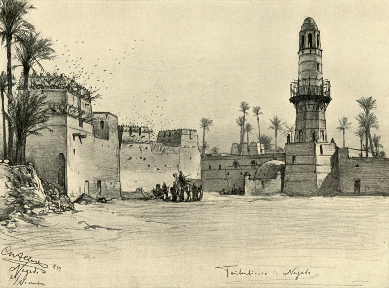Huizen in Nagada, Egypte door Christian Wilhelm Allers