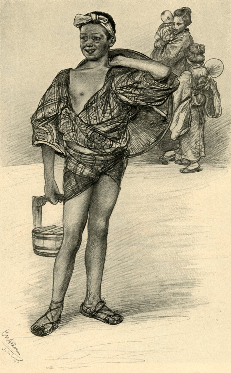Japanse jongen, 1898 door Christian Wilhelm Allers