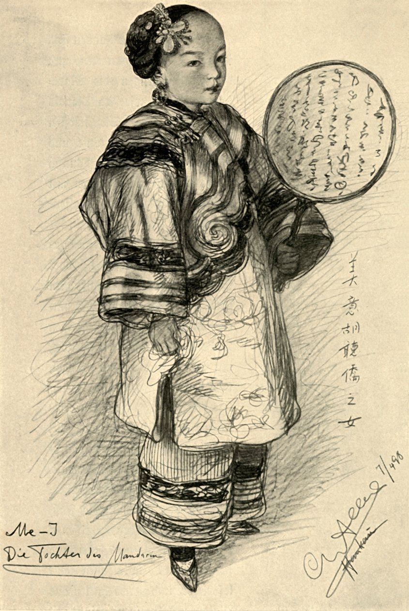 Me-J - dochter van een mandarijn, Hankow, China, 1898 door Christian Wilhelm Allers