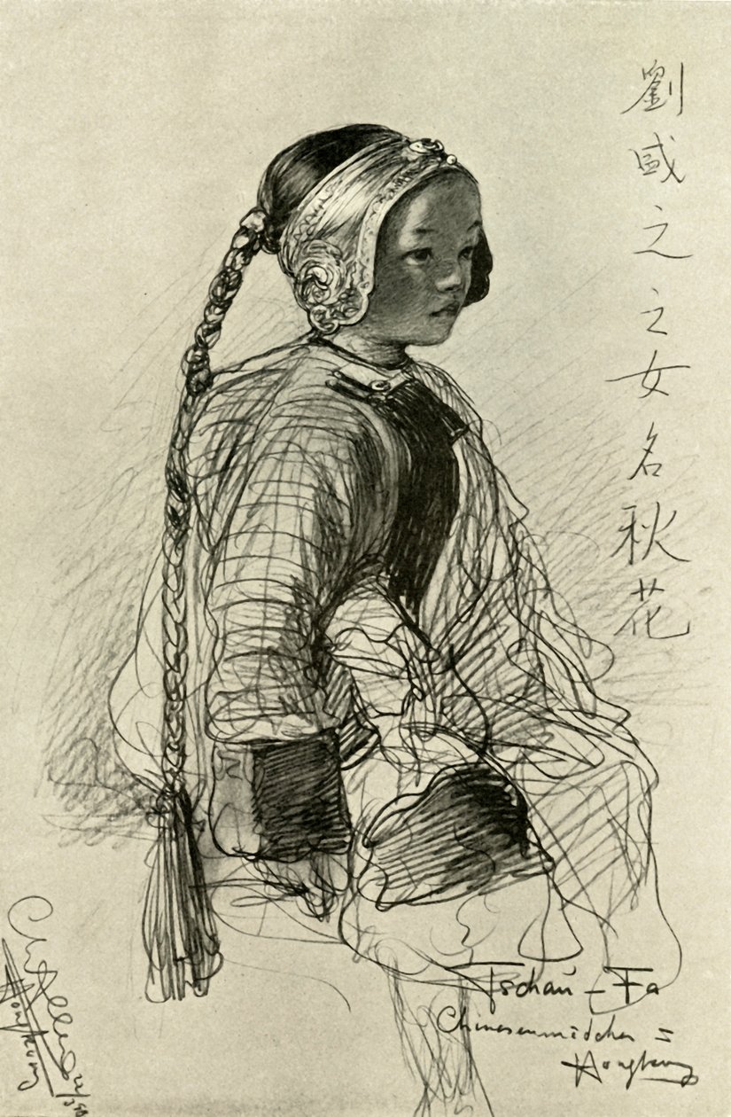 Tschan-Fa - Chinees meisje, Hong Kong, 1898 door Christian Wilhelm Allers