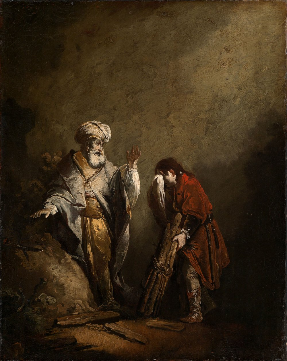 Het offer van Abraham door Christian Wilhelm Ernst Dietrich
