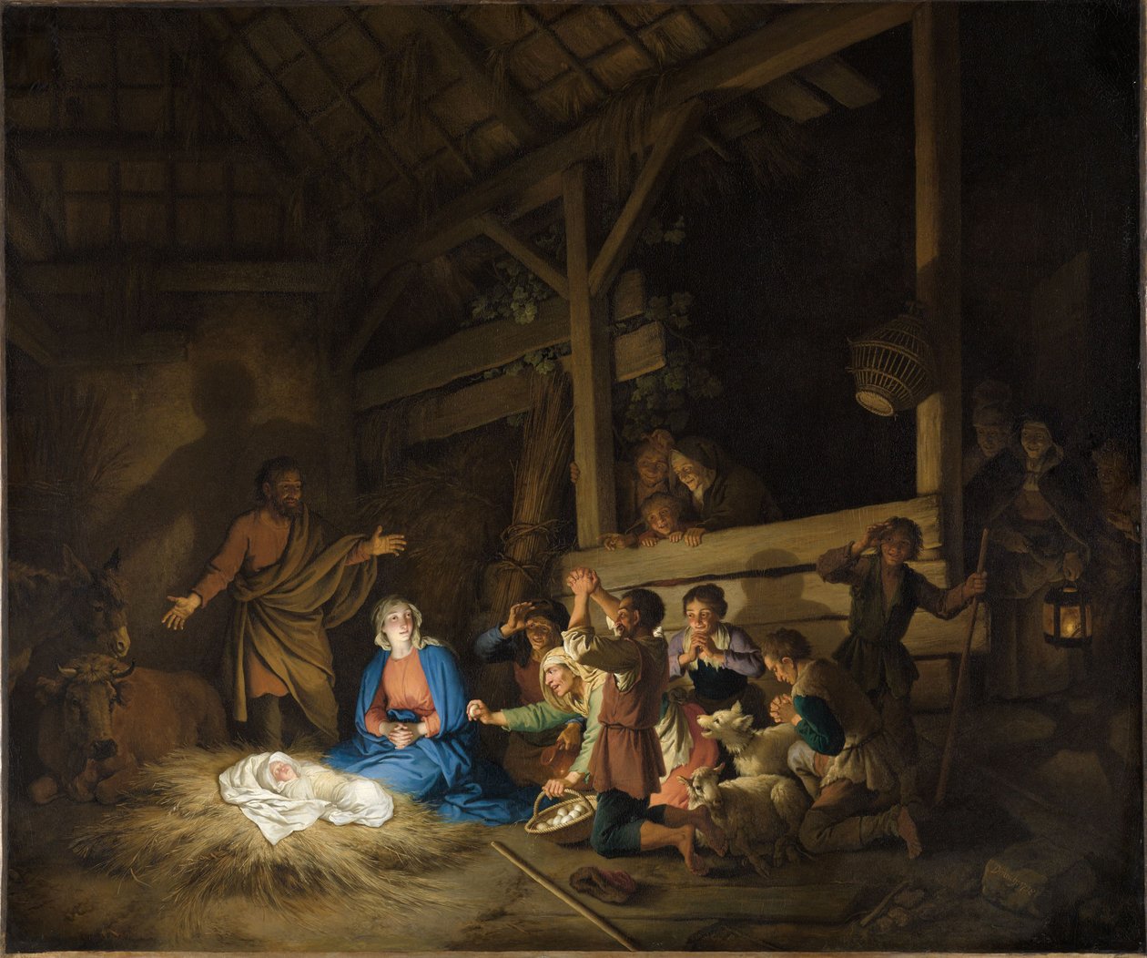 De aanbidding der herders door Christian Wilhelm Ernst Dietrich