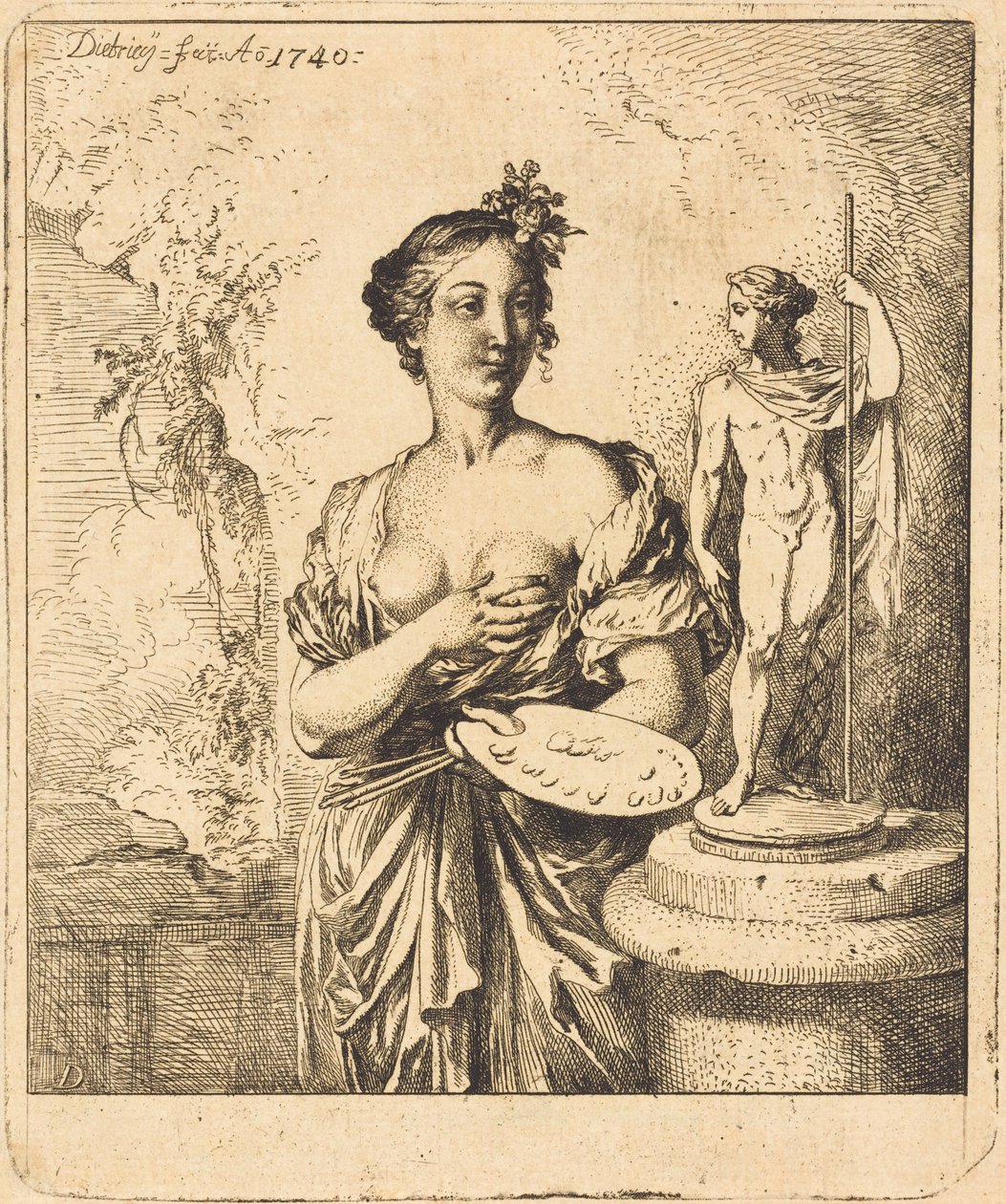Schilderij door Christian Wilhelm Ernst Dietrich
