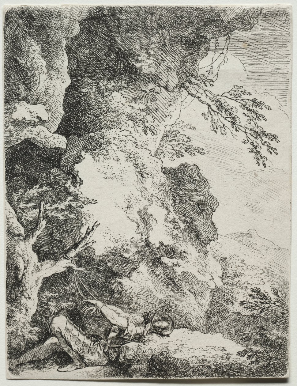 St. William, de kluizenaarheilige door Christian Wilhelm Ernst Dietrich
