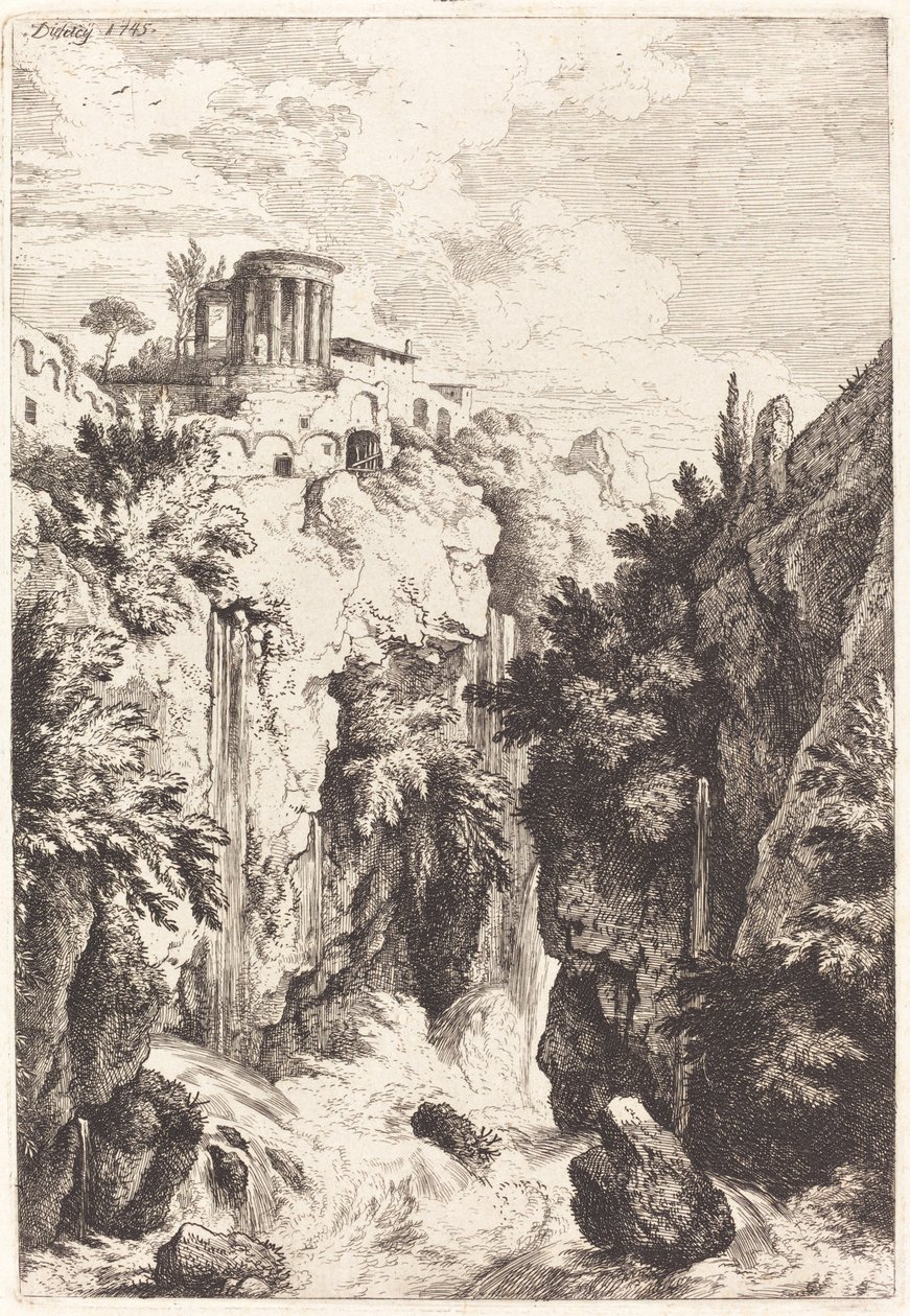 Tempel van de Sibyl, Tivoli door Christian Wilhelm Ernst Dietrich