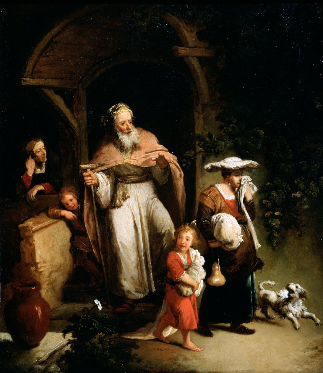 De verdrijving van Hagar, 18e eeuw door Christian Wilhelm Ernst Dietrich