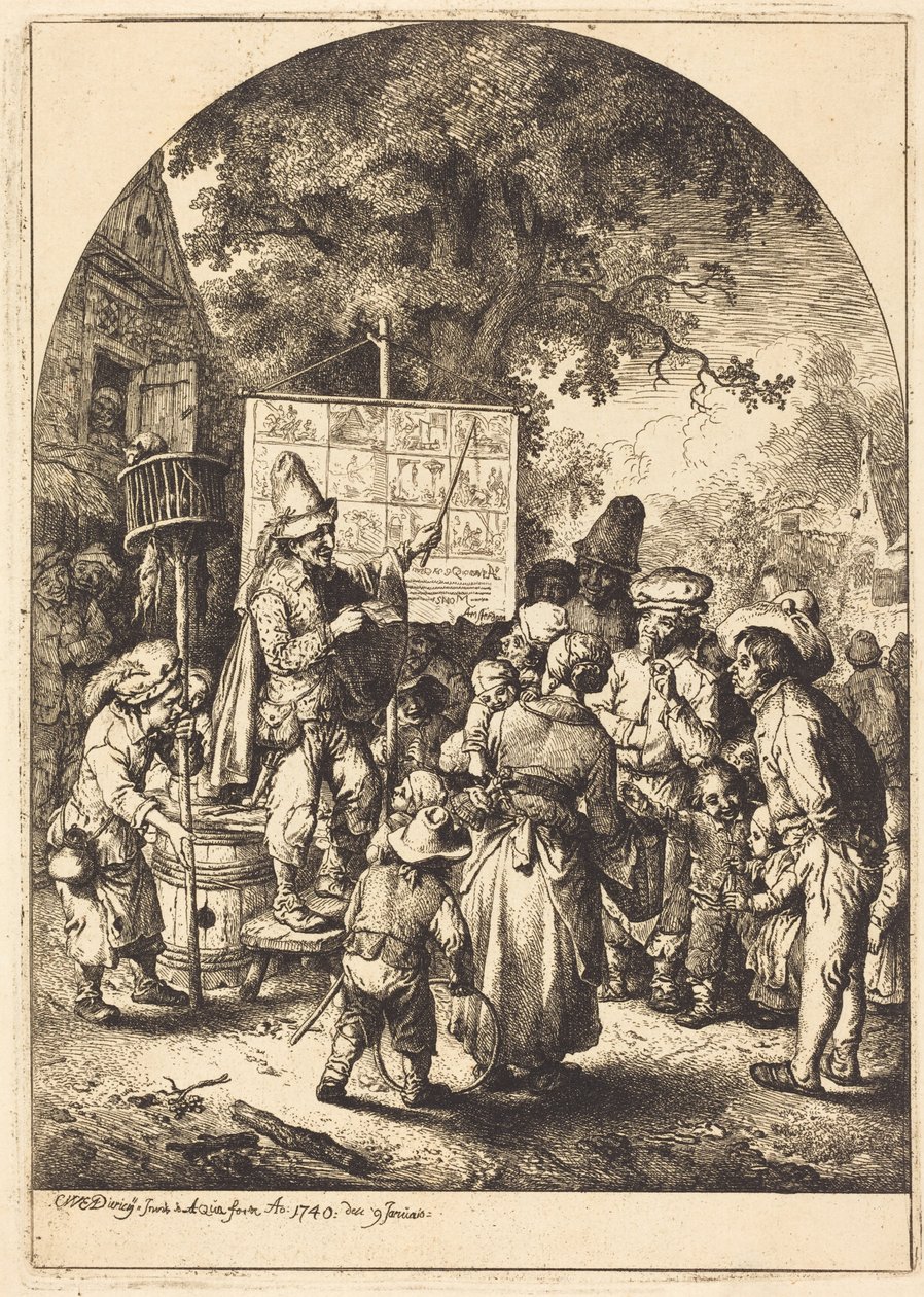 De zanger op de dorpskermis door Christian Wilhelm Ernst Dietrich
