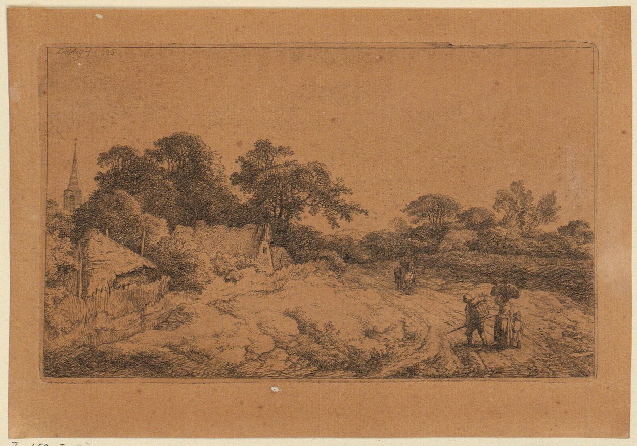 Weg hinter dem Dorf door Christian Wilhelm Ernst Dietrich