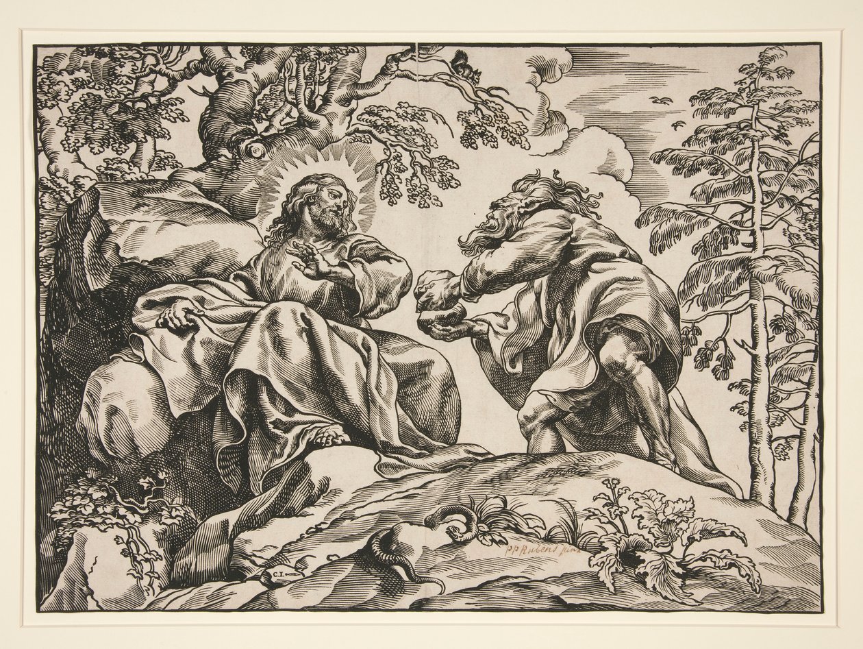 De Verzoeking van Christus door de Duivel door Christoffel Jegher